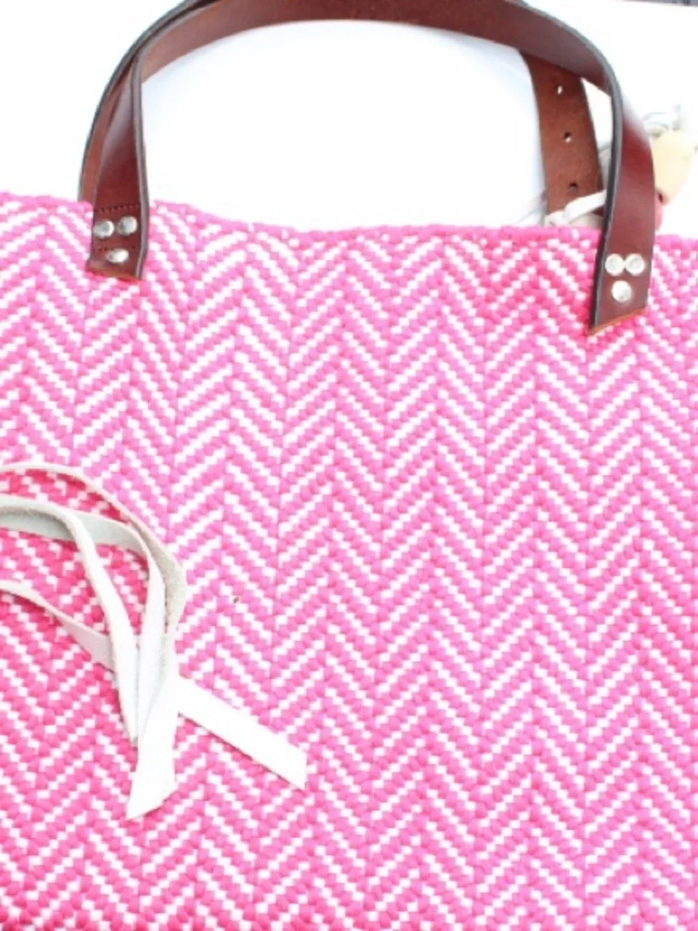 Handmade woven tote bag